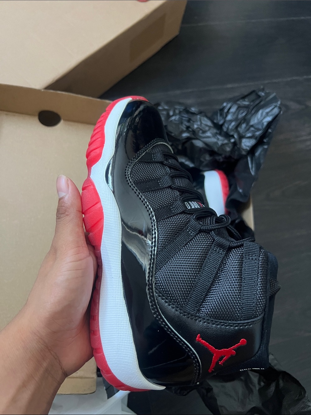 Nike Women's Black, White and Red Retro Basketball Sneakers